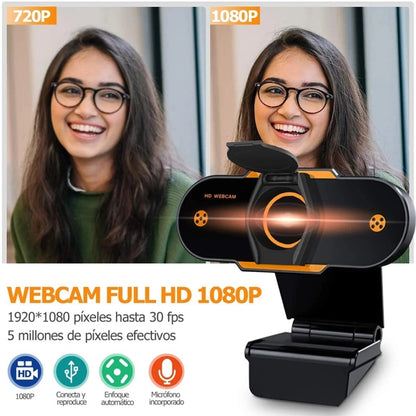 312 1080P HD USB 2.0 PC Desktop Camera Webcam with Mic, Cable Length: about 1.3m, Configuration:Anti-peep - HD Camera by PMC Jewellery | Online Shopping South Africa | PMC Jewellery