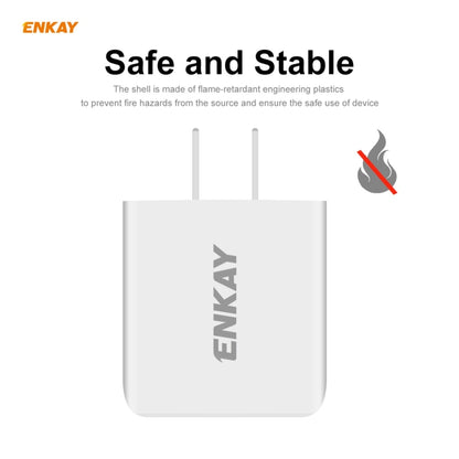 ENKAY Hat-Prince 20W PD Type-C + QC 3.0 USB Fast Charging Travel Charger Power Adapter with Fast Charge Data Cable, US Plug(With Type-C Cable) - USB Charger by ENKAY | Online Shopping South Africa | PMC Jewellery