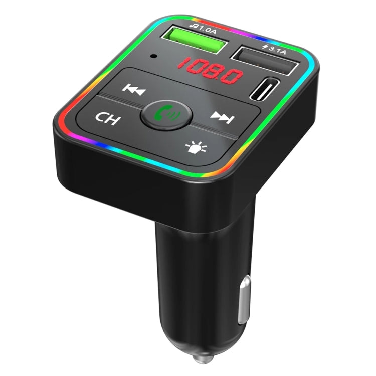 F2 Car FM Transmitter MP3 USB Charger Player with LED Backlight FM Transmitter with Bluetooth Transmitter Car Player Kit - Bluetooth Car Kits by PMC Jewellery | Online Shopping South Africa | PMC Jewellery