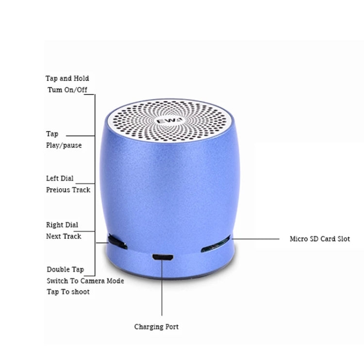 EWA A1 Portable TWS Bluetooth Wireless Speaker IPX5 Waterproof Support TF Card(Rose Gold) - Mini Speaker by EWA | Online Shopping South Africa | PMC Jewellery