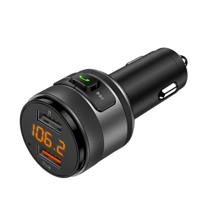 C57 QC3.0 Wireless FM Transmitter Fast Car Charger Bluetooth 5.0 Hands-free Car Modulator USB Flash Memory MP3 Player - Bluetooth Car Kits by PMC Jewellery | Online Shopping South Africa | PMC Jewellery
