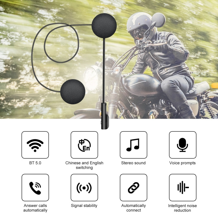 T4 Motorcycle Helmet Bluetooth Headsets BT 5.0 Stereo Automatically Connect to Support SIRI - Motorcycle Walkie Talkie by PMC Jewellery | Online Shopping South Africa | PMC Jewellery