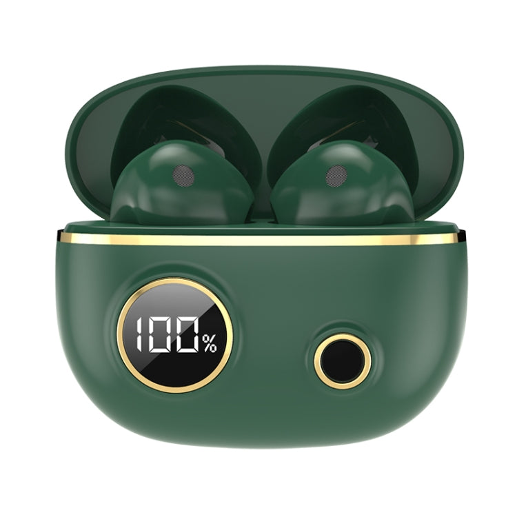 PRO100 TWS Bluetooth 5.2 Noise Canceling Waterproof Earphones 9D Stereo Sports Headphone with Charging Case(Green) - Bluetooth Earphone by PMC Jewellery | Online Shopping South Africa | PMC Jewellery