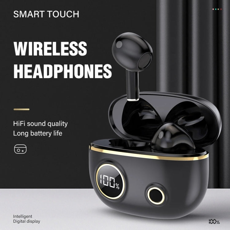 PRO100 TWS Bluetooth 5.2 Noise Canceling Waterproof Earphones 9D Stereo Sports Headphone with Charging Case(Black) - Bluetooth Earphone by PMC Jewellery | Online Shopping South Africa | PMC Jewellery