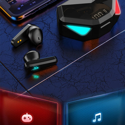 TWS-Y04 Bluetooth 5.0 TWS Binaural True Stereo Touch Control Gaming Earphone with LED Charging Case(Black) - Bluetooth Earphone by PMC Jewellery | Online Shopping South Africa | PMC Jewellery