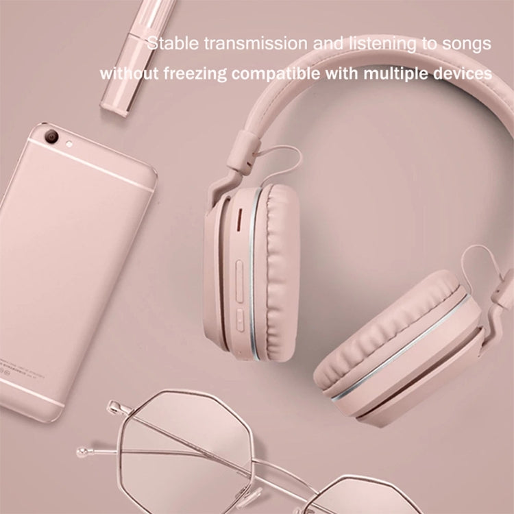 P2 Foldable Stereo Bluetooth Wireless Headset Built-in Mic for PC / Cell Phones(Pink) - Headset & Headphone by PMC Jewellery | Online Shopping South Africa | PMC Jewellery