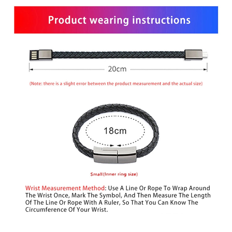 XJ-73 20cm USB to 8 Pin Bracelet Charging Data Cable(Brown) - Multifunction Cable by PMC Jewellery | Online Shopping South Africa | PMC Jewellery