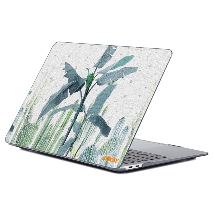 For MacBook Air 13.3 inch A1932 2018 ENKAY Hat-Prince Natural Series Laotop Protective Crystal Case(Banana Leaves) - MacBook Air Cases by ENKAY | Online Shopping South Africa | PMC Jewellery