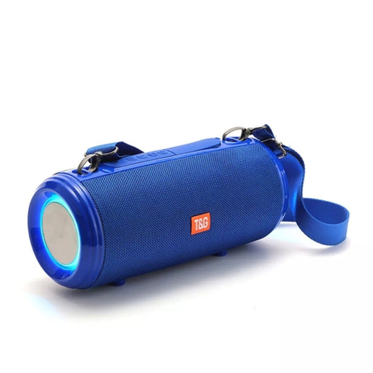 T&G TG537 RGB Light Portable Waterproof Bluetooth Speaker Supports FM / TF Card(Blue) - Desktop Speaker by T&G | Online Shopping South Africa | PMC Jewellery