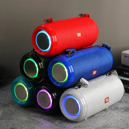 T&G TG537 RGB Light Portable Waterproof Bluetooth Speaker Supports FM / TF Card(Blue) - Desktop Speaker by T&G | Online Shopping South Africa | PMC Jewellery