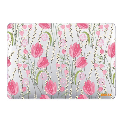 ENKAY Flower Series Pattern Laotop Protective Crystal Case For MacBook Air 13.3 inch A1932 / A2179 / A2337(Tulips) - MacBook Air Cases by ENKAY | Online Shopping South Africa | PMC Jewellery