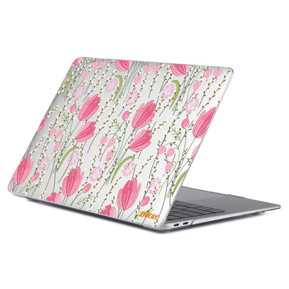 ENKAY Flower Series Pattern Laotop Protective Crystal Case For MacBook Pro 13.3 inch A2251 / A2289 / A2338 2020(Tulips) - MacBook Pro Cases by ENKAY | Online Shopping South Africa | PMC Jewellery