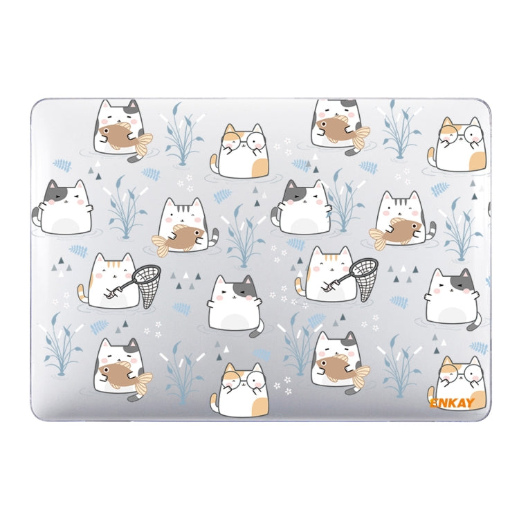 ENKAY Animal Series Pattern Laotop Protective Crystal Case For MacBook Pro 13.3 inch A2251 / A2289 / A2338 2020(Cute Cat) - MacBook Pro Cases by ENKAY | Online Shopping South Africa | PMC Jewellery