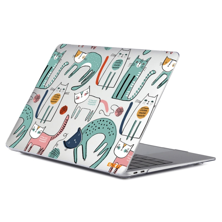 ENKAY Animal Series Pattern Laotop Protective Crystal Case For MacBook Pro 16 inch A2141(Thin Cat) - MacBook Pro Cases by ENKAY | Online Shopping South Africa | PMC Jewellery