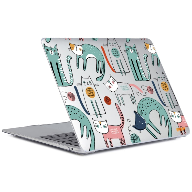 ENKAY Animal Series Pattern Laotop Protective Crystal Case For MacBook Pro 16 inch A2141(Thin Cat) - MacBook Pro Cases by ENKAY | Online Shopping South Africa | PMC Jewellery