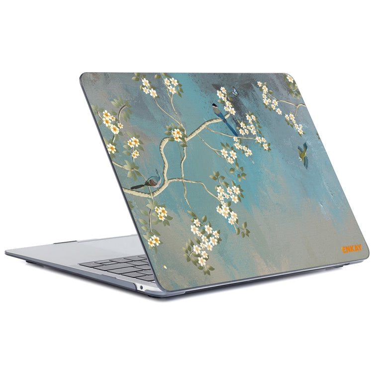 ENKAY Vintage Pattern Series Laotop Protective Crystal Case For MacBook Pro 14.2 inch A2442 (2021)(Magnolia) - MacBook Pro Cases by ENKAY | Online Shopping South Africa | PMC Jewellery