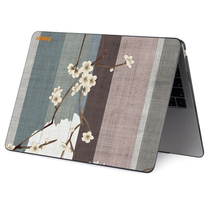 ENKAY Vintage Pattern Series Laotop Protective Crystal Case For MacBook Pro 15.4 inch A1707 / A1990(Plum Blossom) - MacBook Pro Cases by ENKAY | Online Shopping South Africa | PMC Jewellery