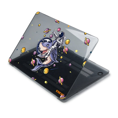 For MacBook Air 13.3 inch A1932 / A2179 / A2337 ENKAY Star Series Pattern Laotop Protective Crystal Case(Shark Astronaut) - MacBook Air Cases by ENKAY | Online Shopping South Africa | PMC Jewellery