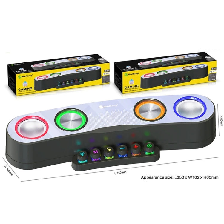 Newrixing NR555 Desktop Colorful LED Gaming Bluetooth Speaker Support TF & FM - Desktop Speaker by New Rixing | Online Shopping South Africa | PMC Jewellery