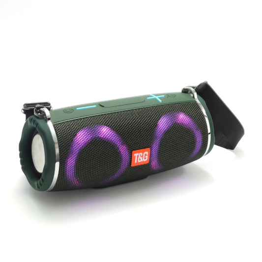 T&G TG642 RGB Light Waterproof  Portable Bluetooth Speaker Support FM / TF Card(Green) - Desktop Speaker by T&G | Online Shopping South Africa | PMC Jewellery