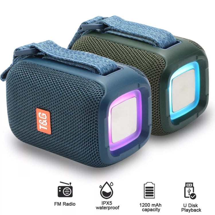 T&G TG339 RGB Light 5W Waterproof Portable Bluetooth Speaker(Red) - Desktop Speaker by T&G | Online Shopping South Africa | PMC Jewellery