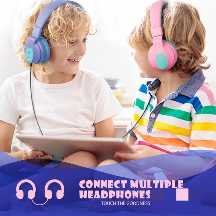 BOBo+ Adults & Kids Cute Bluetooth 5.0 Bass Noise Cancelling Headset with Mic(Pink) - Headset & Headphone by PMC Jewellery | Online Shopping South Africa | PMC Jewellery