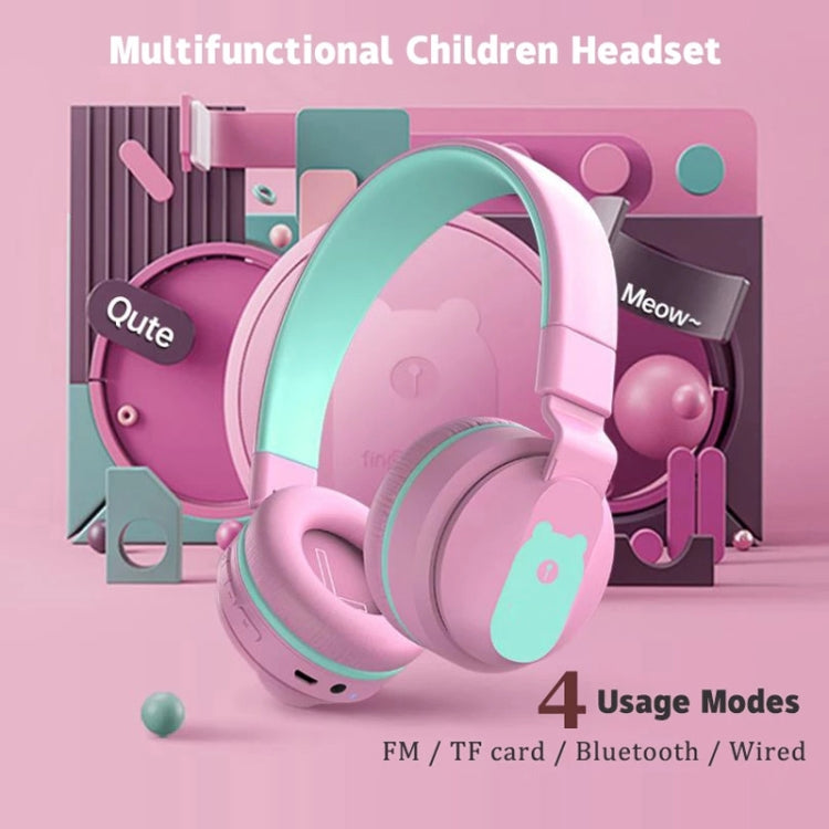 BOBo+ Adults & Kids Cute Bluetooth 5.0 Bass Noise Cancelling Headset with Mic(Blue) - Headset & Headphone by PMC Jewellery | Online Shopping South Africa | PMC Jewellery