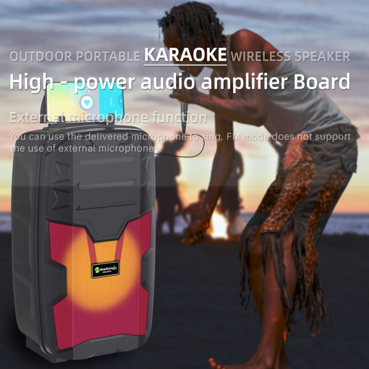 NewRixing NRG401C Outdoor Portable Karaoke Wireless Speaker High-Power Audio Amplifier No Mic(Black) - Desktop Speaker by NewRixing | Online Shopping South Africa | PMC Jewellery | Buy Now Pay Later Mobicred