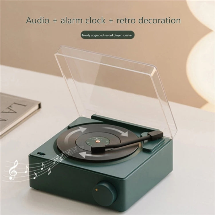 Duosi X11 Vinyl Atomic Retro Bluetooth Speaker Desktop Creative Alarm Clock(White) - Desktop Speaker by Duosi | Online Shopping South Africa | PMC Jewellery