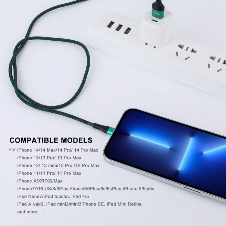 ENKAY ENK-CB118 1m USB 3.0 to 8 Pin 3A Fast Charging Sync Data Cable(Orange) - Normal Style Cable by ENKAY | Online Shopping South Africa | PMC Jewellery