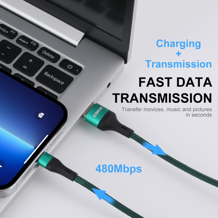 ENKAY ENK-CB118 1m USB 3.0 to 8 Pin 3A Fast Charging Sync Data Cable(Orange) - Normal Style Cable by ENKAY | Online Shopping South Africa | PMC Jewellery