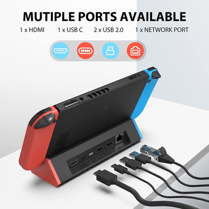 1000Mbs LAN Port 4K HDMI Adapter For Nintendo Switch/Switch OLED (LAN Model) - Holder by PMC Jewellery | Online Shopping South Africa | PMC Jewellery