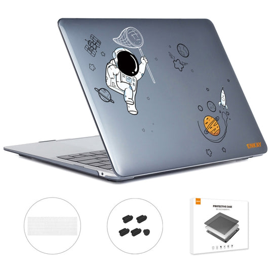 For MacBook Pro 13.3 A1706/A1989/A2159 ENKAY Hat-Prince 3 in 1 Spaceman Pattern Laotop Protective Crystal Case with TPU Keyboard Film / Anti-dust Plugs, Version:EU(Spaceman No.2) - MacBook Pro Cases by ENKAY | Online Shopping South Africa | PMC Jewellery