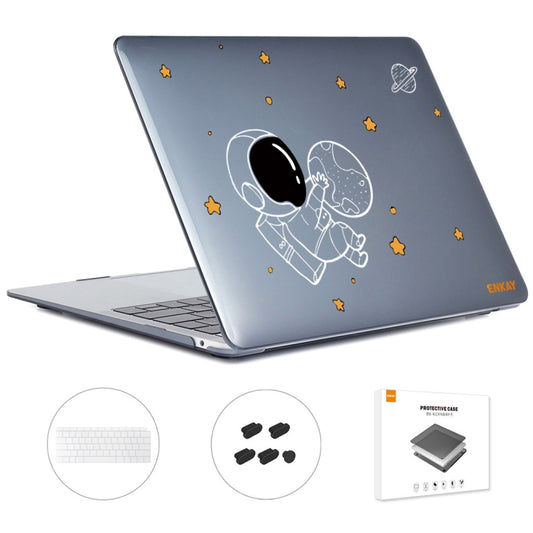 For MacBook Air 13.3 2018 A1932 ENKAY Hat-Prince 3 in 1 Spaceman Pattern Laotop Protective Crystal Case with TPU Keyboard Film / Anti-dust Plugs, Version:EU(Spaceman No.5) - MacBook Air Cases by ENKAY | Online Shopping South Africa | PMC Jewellery