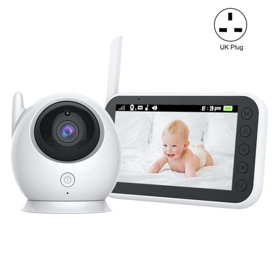 ABM100 4.3 inch Wireless Video Color Night Vision Baby Monitor 360-Degree Security Camera(UK Plug) - Baby Monitor by PMC Jewellery | Online Shopping South Africa | PMC Jewellery