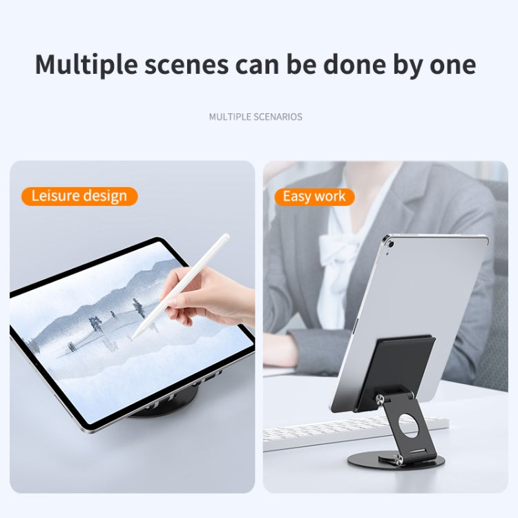 JUNSUNMAY 360 Degrees Rotating Foldable Laptop Desktop Holder Height / Angle Adjustable(Black) - MacBook Holder by JUNSUNMAY | Online Shopping South Africa | PMC Jewellery