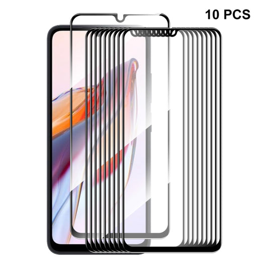 For Xiaomi Redmi 12C / Poco C55 10pcs ENKAY Hat-Prince Full Glue 0.26mm 9H 2.5D Tempered Glass Full Film -  by ENKAY | Online Shopping South Africa | PMC Jewellery