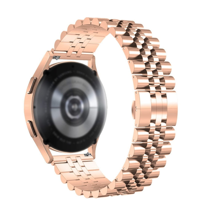 For Huawei Watch GT Runner Five Bull Half Round Stainless Steel Watch Band + Strap Removal Tool(Rose Gold) - Smart Wear by PMC Jewellery | Online Shopping South Africa | PMC Jewellery