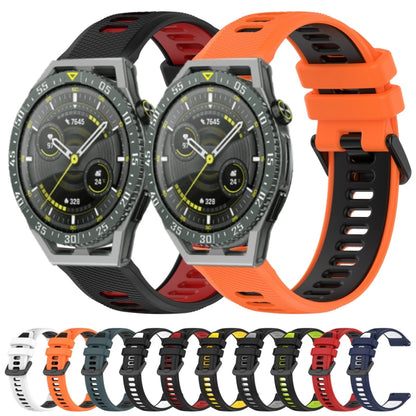 For Huawei Watch GT3 SE 22mm Sports Two-Color Silicone Watch Band(Red+Black) - Smart Wear by PMC Jewellery | Online Shopping South Africa | PMC Jewellery