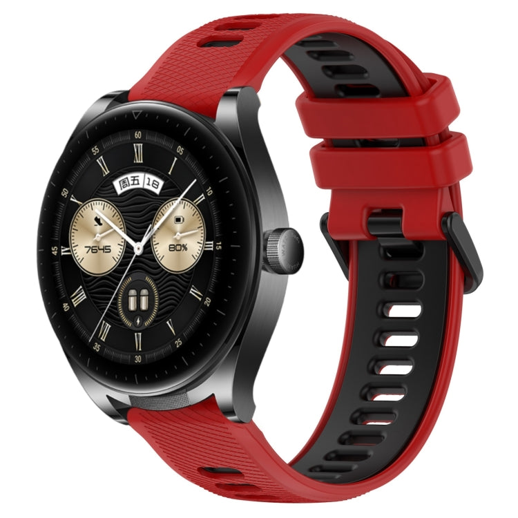 For Huawei Watch Buds 22mm Sports Two-Color Silicone Watch Band(Red+Black) - Smart Wear by PMC Jewellery | Online Shopping South Africa | PMC Jewellery