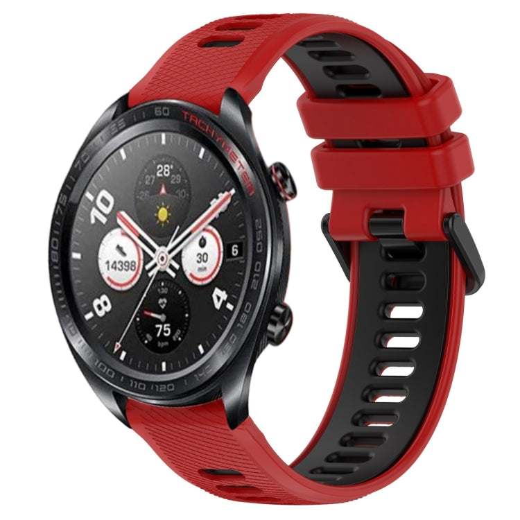 For Honor Watch Dream 22mm Sports Two-Color Silicone Watch Band(Red+Black) - Smart Wear by PMC Jewellery | Online Shopping South Africa | PMC Jewellery