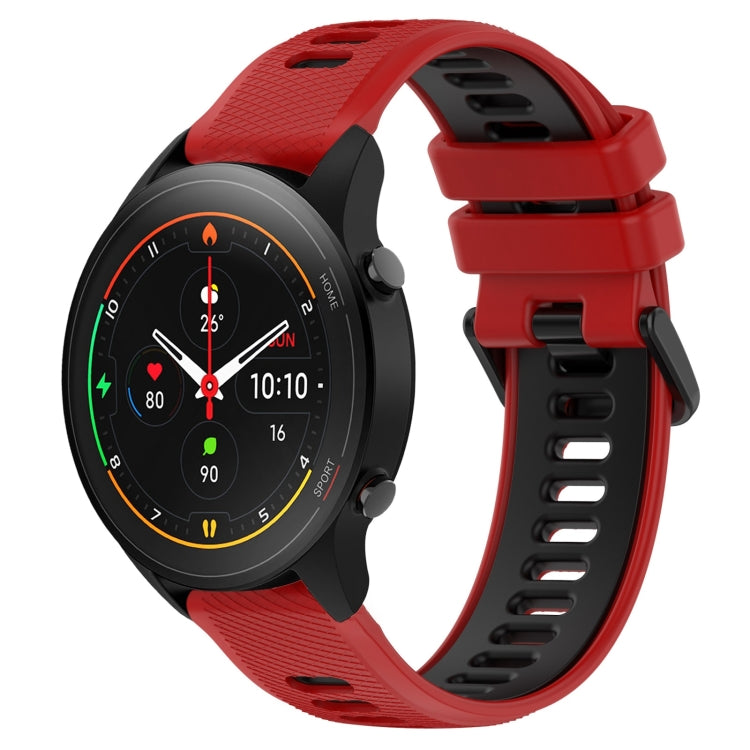 For Xiaomi MI Watch S1 Pro 22mm Sports Two-Color Silicone Watch Band(Red+Black) -  by PMC Jewellery | Online Shopping South Africa | PMC Jewellery