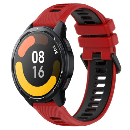 For Xiaomi Watch S1 Active 22mm Sports Two-Color Silicone Watch Band(Red+Black) -  by PMC Jewellery | Online Shopping South Africa | PMC Jewellery