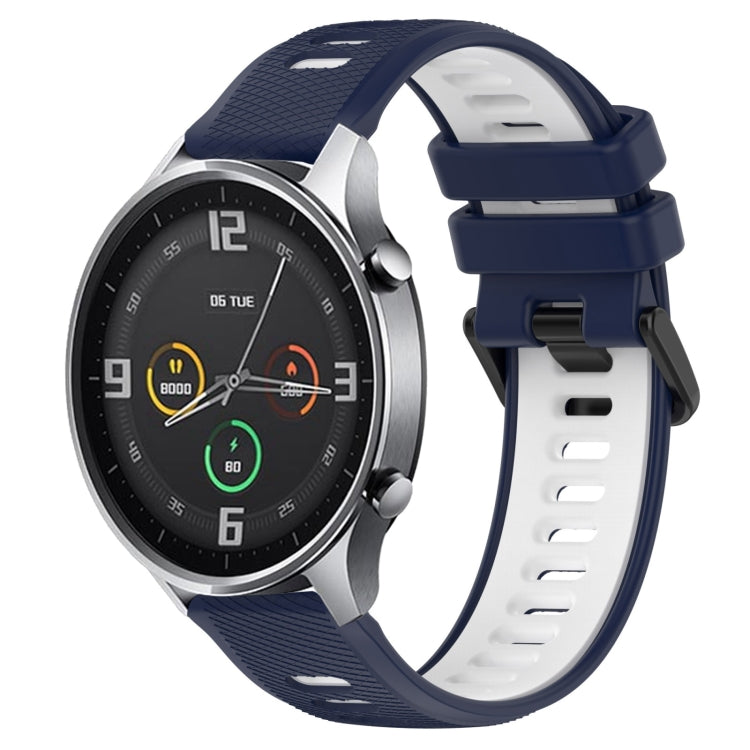 For Xiaomi MI Watch Color 22mm Sports Two-Color Silicone Watch Band(Midnight Blue+White) - Smart Wear by PMC Jewellery | Online Shopping South Africa | PMC Jewellery