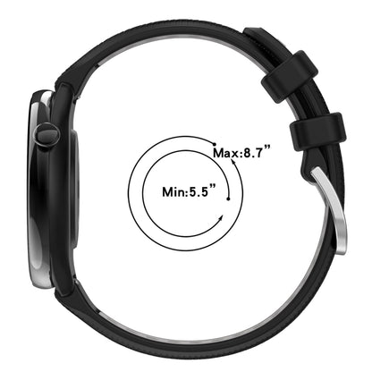For Xiaomi Watch S2 42mm 22mm Sports Two-Color Steel Buckle Silicone Watch Band(White+Teal) - Smart Wear by PMC Jewellery | Online Shopping South Africa | PMC Jewellery