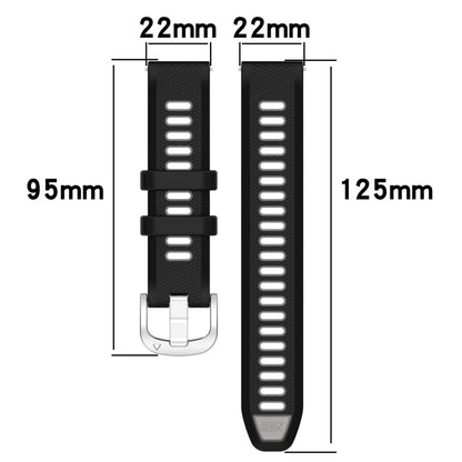 For  Xiaomi Haylou RS4 LS12 22mm Sports Two-Color Steel Buckle Silicone Watch Band(White+Teal) - Smart Wear by PMC Jewellery | Online Shopping South Africa | PMC Jewellery