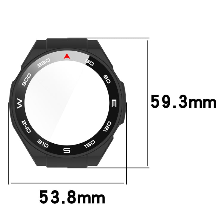 For Huawei Watch Ultimate PC+ Toughened Film Integrated Watch Protective Case(Sliver) - Smart Wear by PMC Jewellery | Online Shopping South Africa | PMC Jewellery