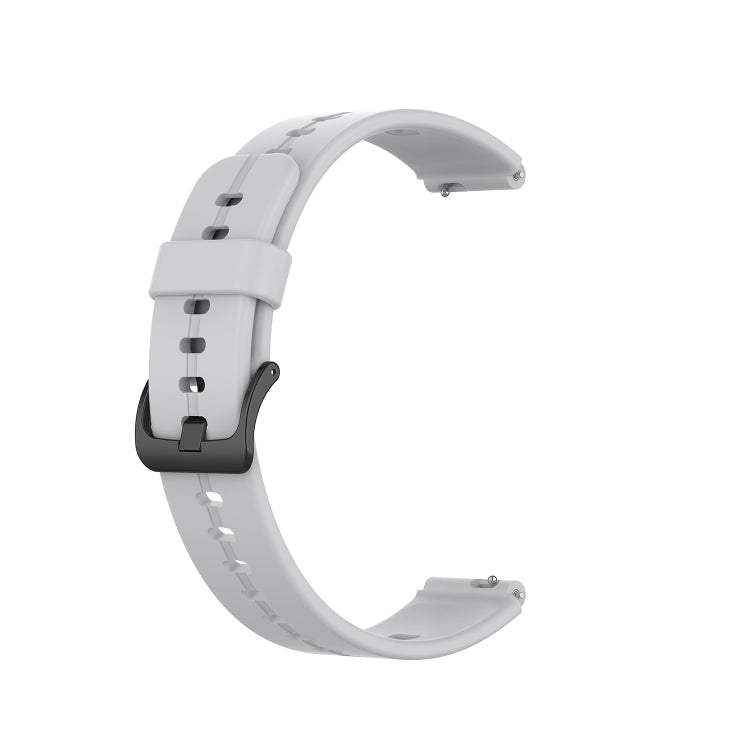 For Huawei Band 6 Solid Color Silicone Watch Band(Grey) - Smart Wear by PMC Jewellery | Online Shopping South Africa | PMC Jewellery