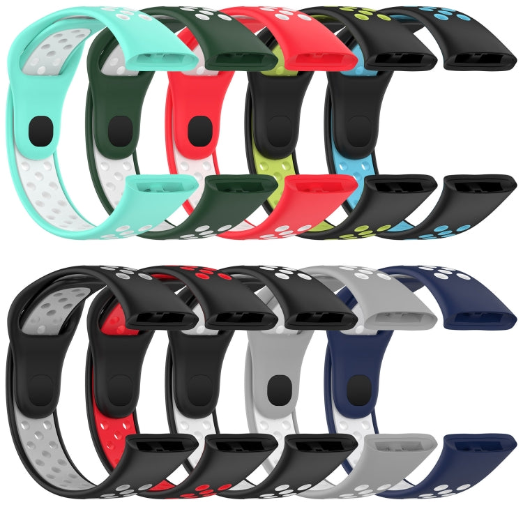 For Redmi Watch 3 Sports Two-Color Silicone Watch Band(Teal+White) - Smart Wear by PMC Jewellery | Online Shopping South Africa | PMC Jewellery