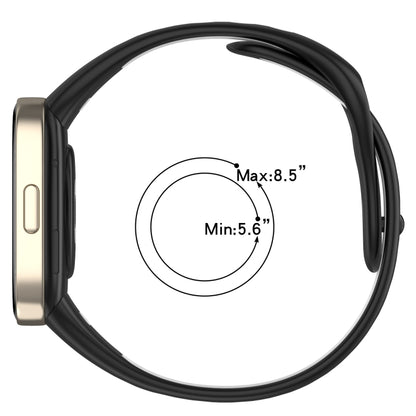 For Redmi Watch 3 Sports Two-Color Silicone Watch Band(Black+White) - Smart Wear by PMC Jewellery | Online Shopping South Africa | PMC Jewellery